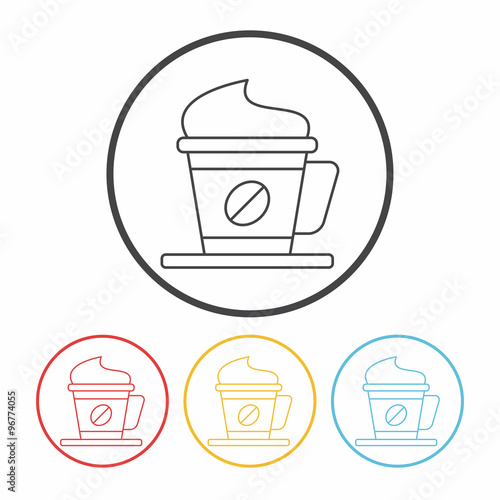 hot coffee line icon
