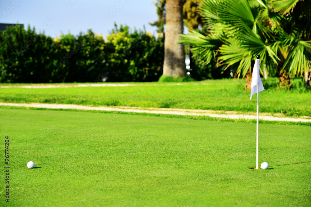 Obraz premium Kids golf course lessons