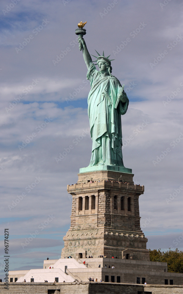 New York, devant la statue de la Liberté