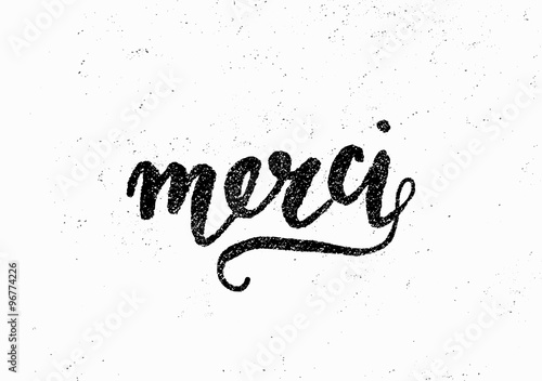 Merci Hand Lettered Design