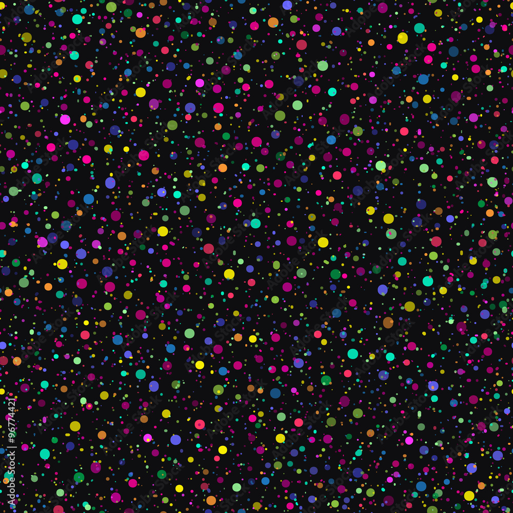 Festive seamless pattern with colored circles