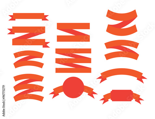 banner ribbons vector set