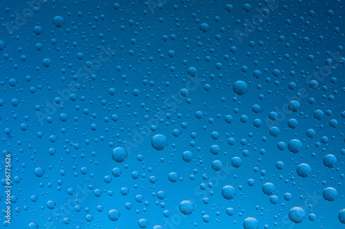 water drop on blue background