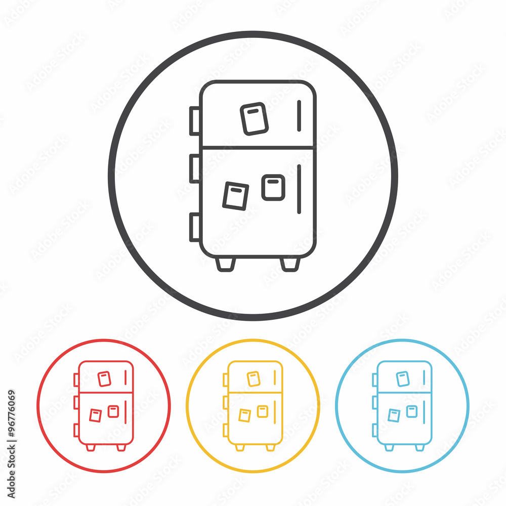 Refrigerator line icon Refrigerator line icon