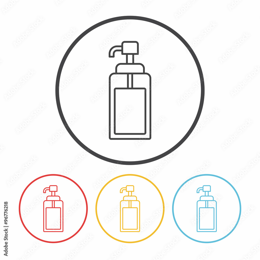 Dish detergent line icon Dish detergent line icon