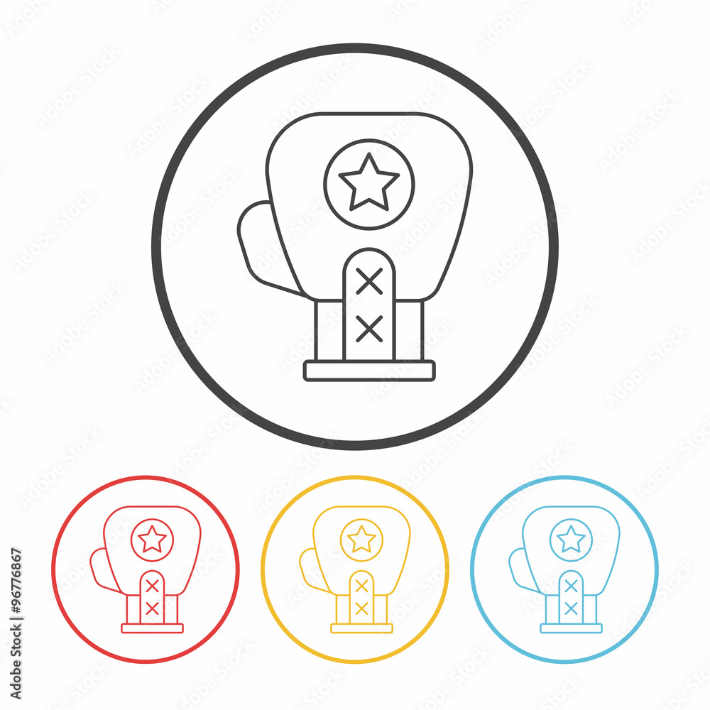 boxing gloves line icon boxing gloves line icon