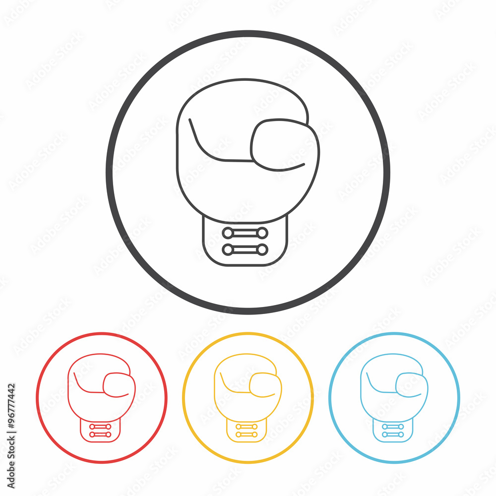 boxing gloves line icon boxing gloves line icon