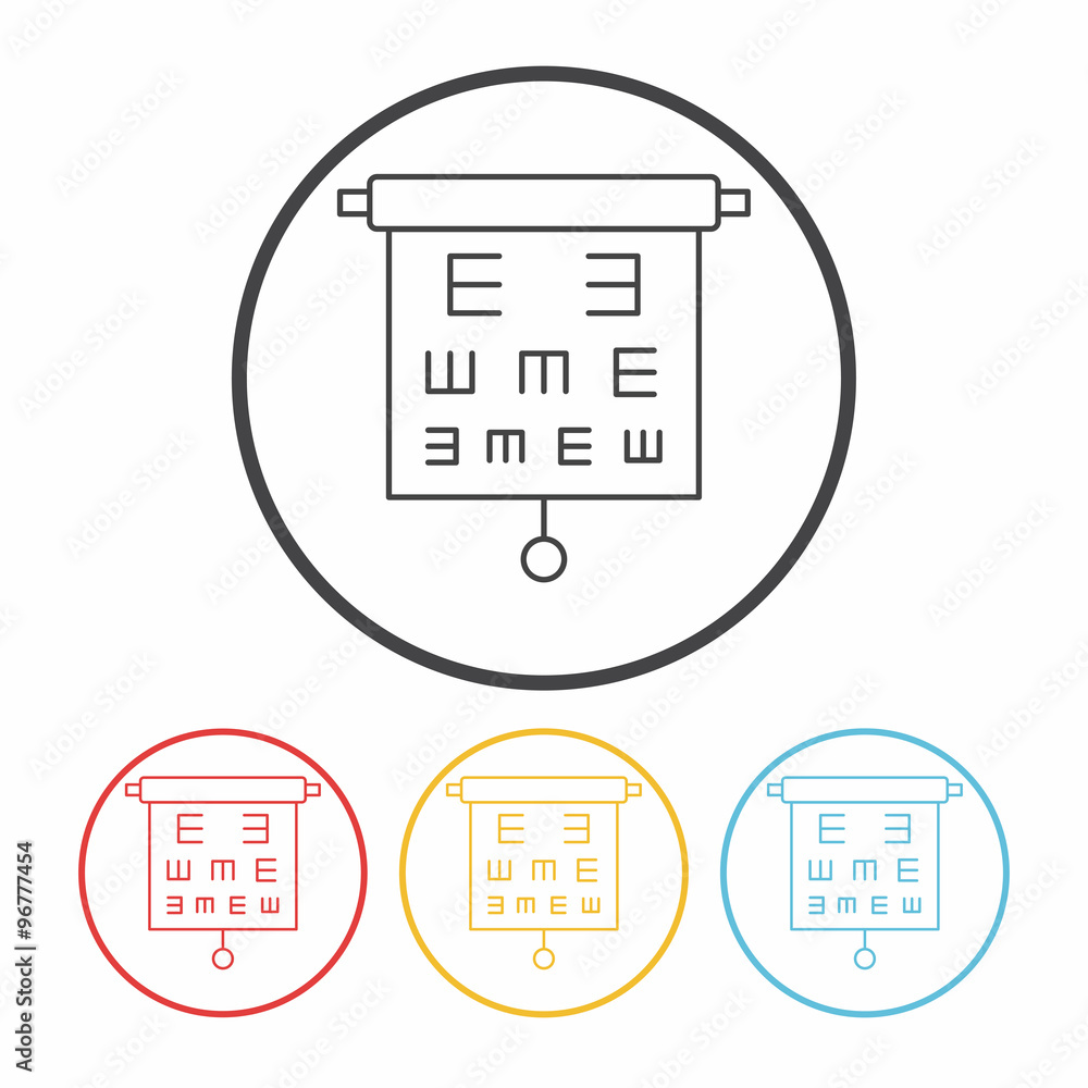 Eye chart line icon Eye chart line icon