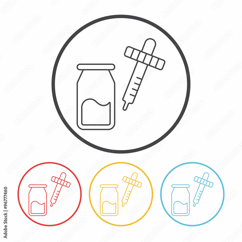 Experimental drugs line icon Experimental drugs line icon