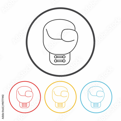 boxing gloves line icon