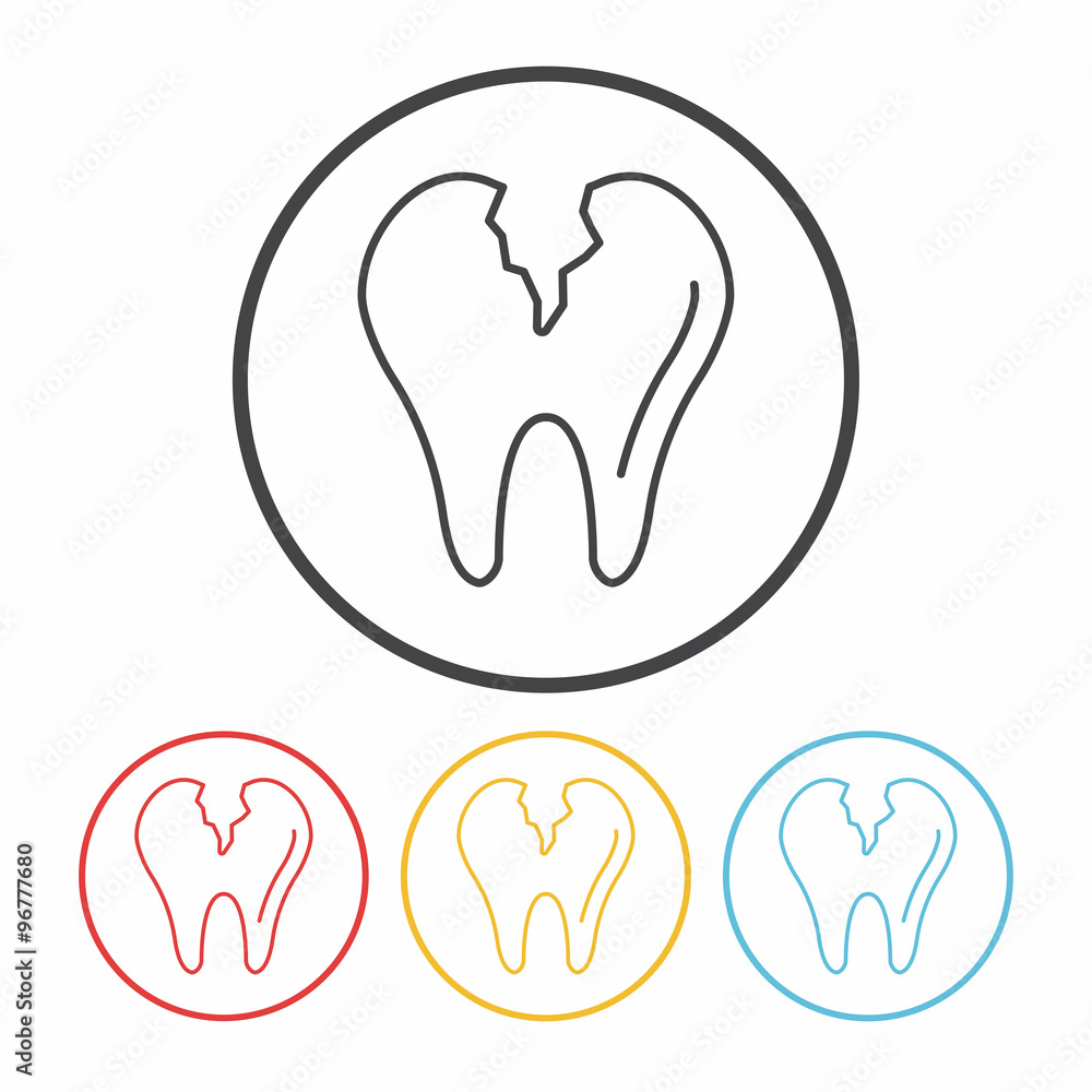 dentist tooth line icon dentist tooth line icon
