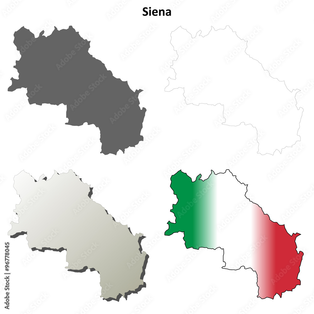 Siena blank detailed outline map set Siena blank detailed outline map set