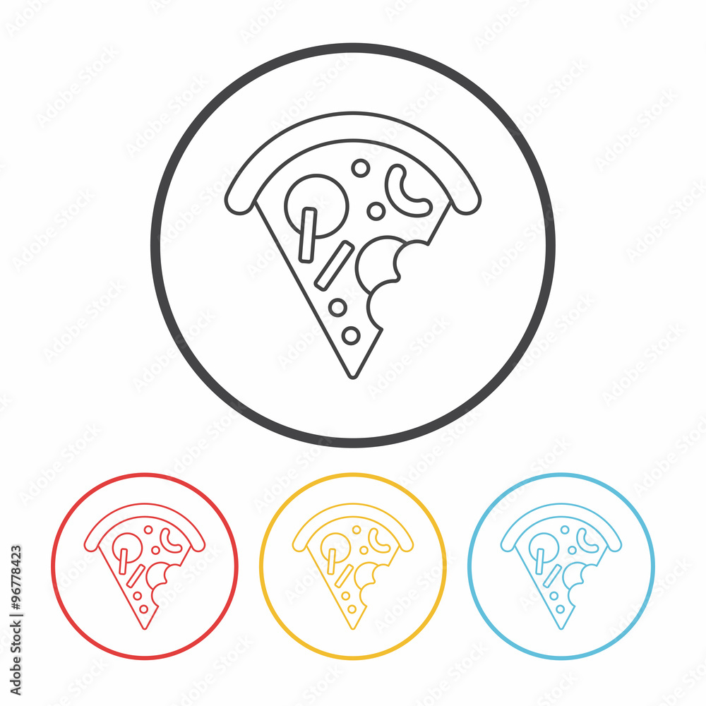 pizza line icon pizza line icon