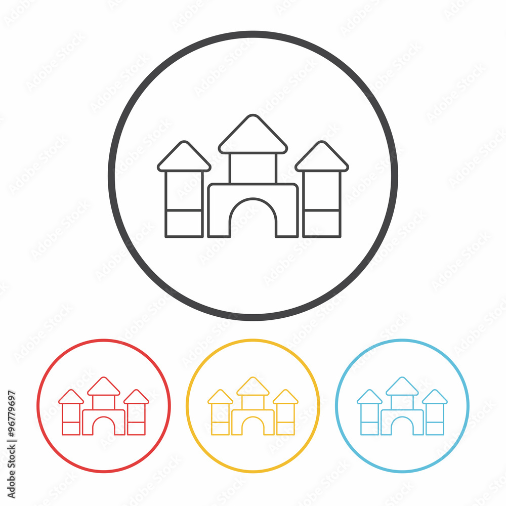 baby toy bricks line icon baby toy bricks line icon
