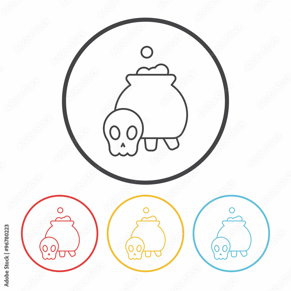 Obraz premium Halloween poison line icon