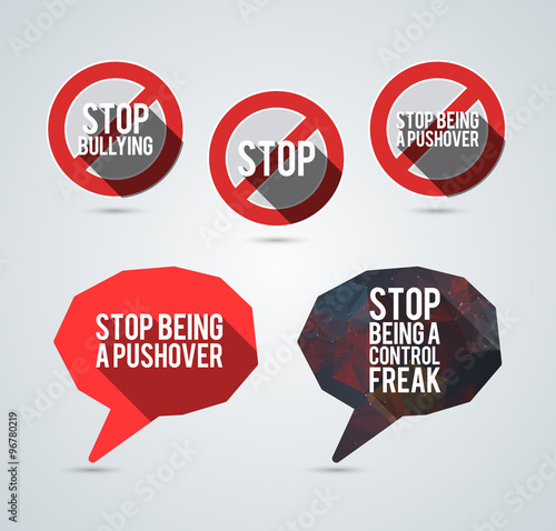 Bullying awareness elements. EPS10.