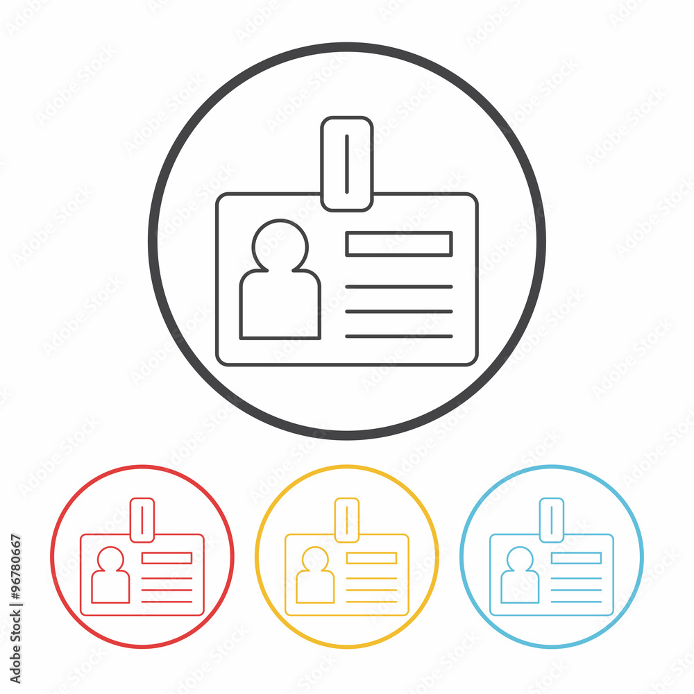 office ID line icon office ID line icon