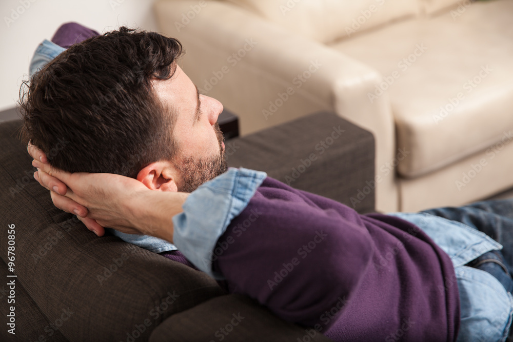 Guy relaxing at home Guy relaxing at home