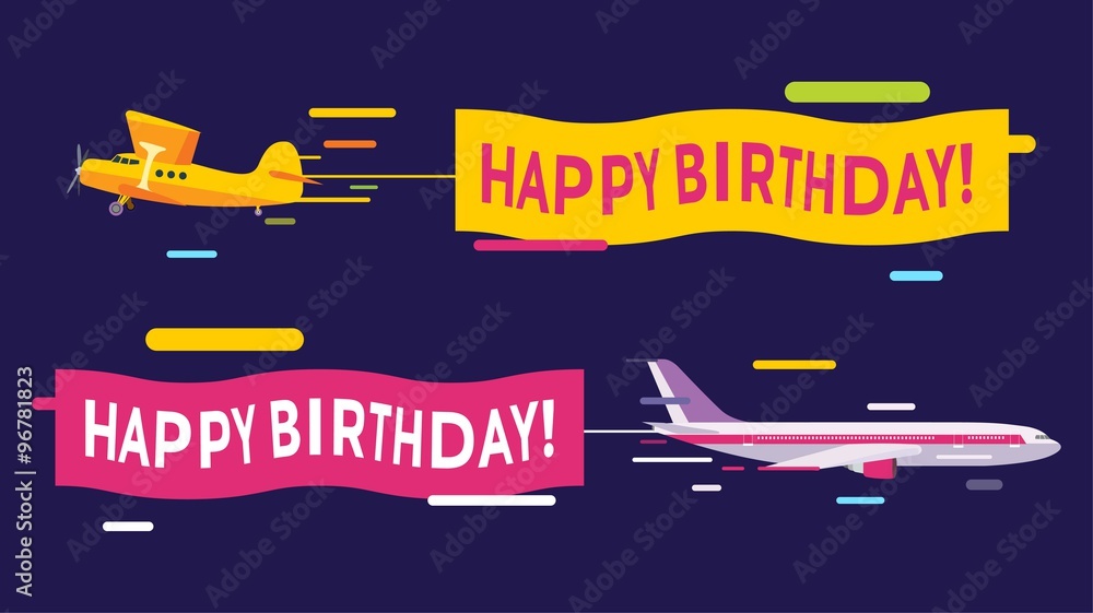 Plane flying with advertising banners Plane flying with advertising banners