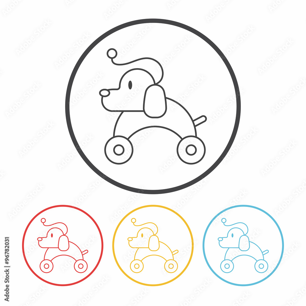 Fototapeta premium toy dog icon