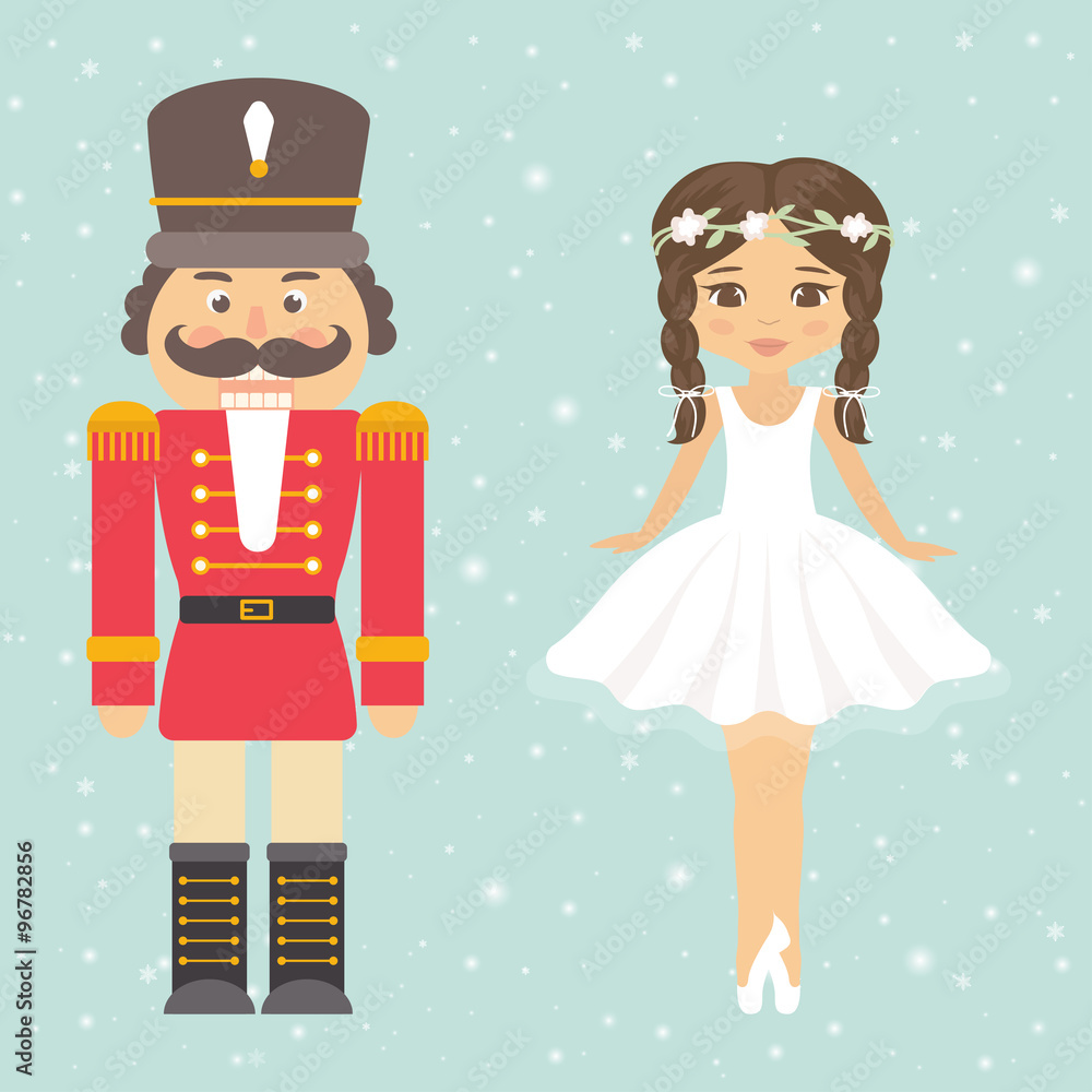 nutcracker and girl ballerina nutcracker and girl ballerina