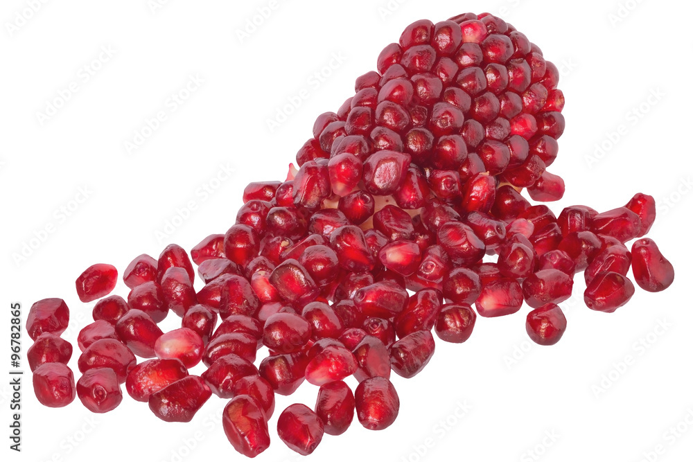 Pomegranate with scattered grain Pomegranate with scattered grain