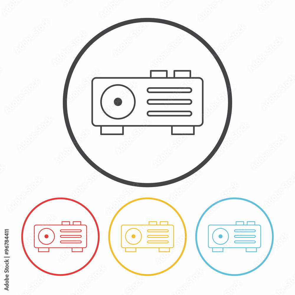 video player line icon video player line icon