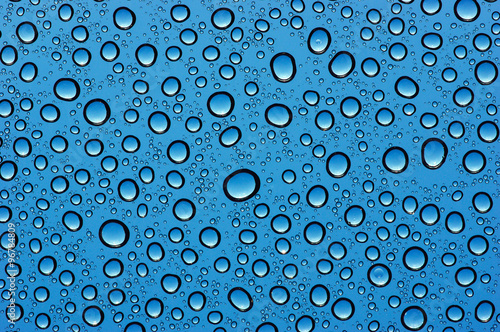  water drops on glass