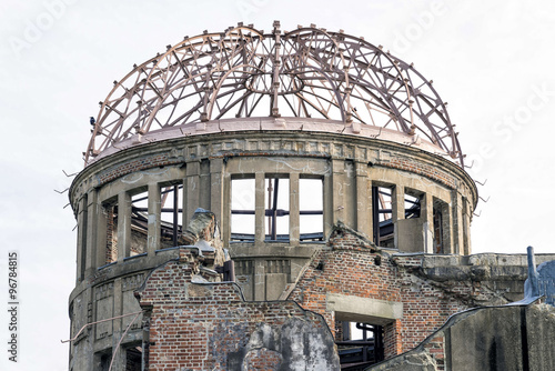 Atomic Bomb Dome in Hiroshima Peace Memorial Park, Japan photo