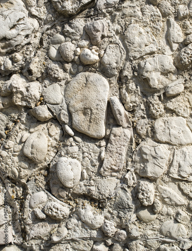 New stone wall closeup photo