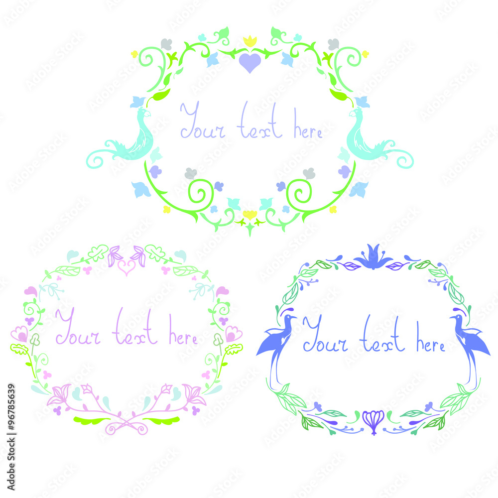 Cute vector frames Cute vector frames