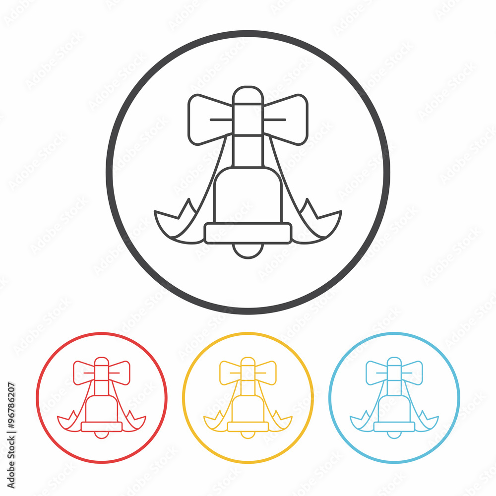 Christmas bell line icon Christmas bell line icon