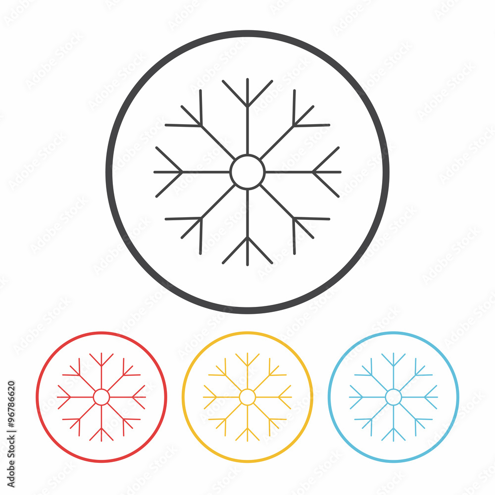 Snowflake line icon Snowflake line icon