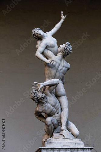 El rapto de la sabina, esculturas, Florencia photo