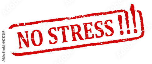 Scratched oval red stamp with the word - no stress - vector svg