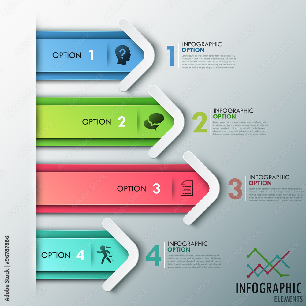 Modern infographics options banner. Modern infographics options banner.