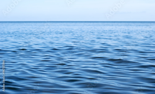 Blue sea surface with easy ripples