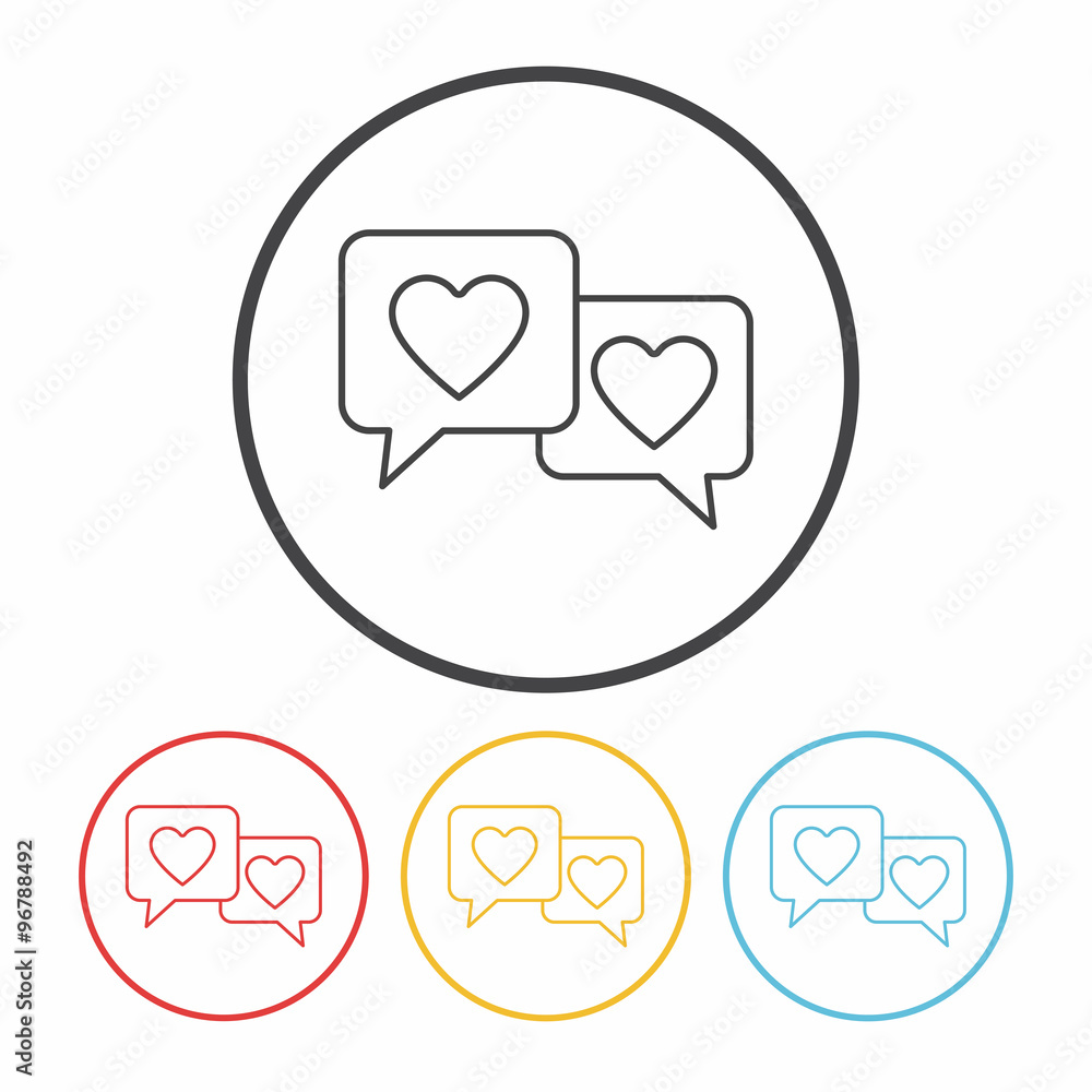 love message line icon love message line icon