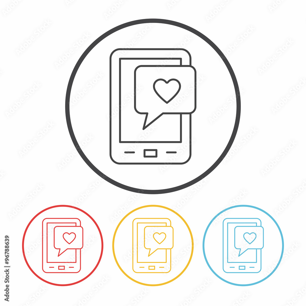 love message line icon love message line icon