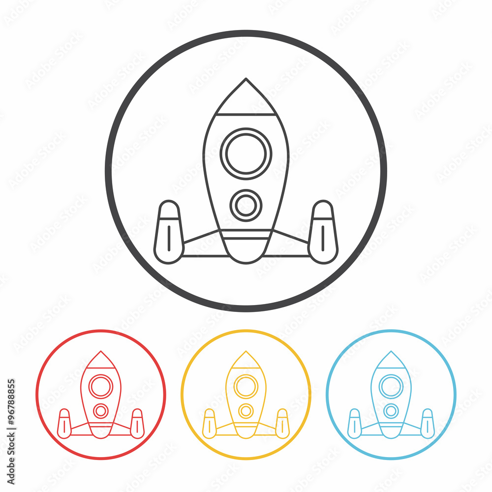 Spaceship line icon Spaceship line icon