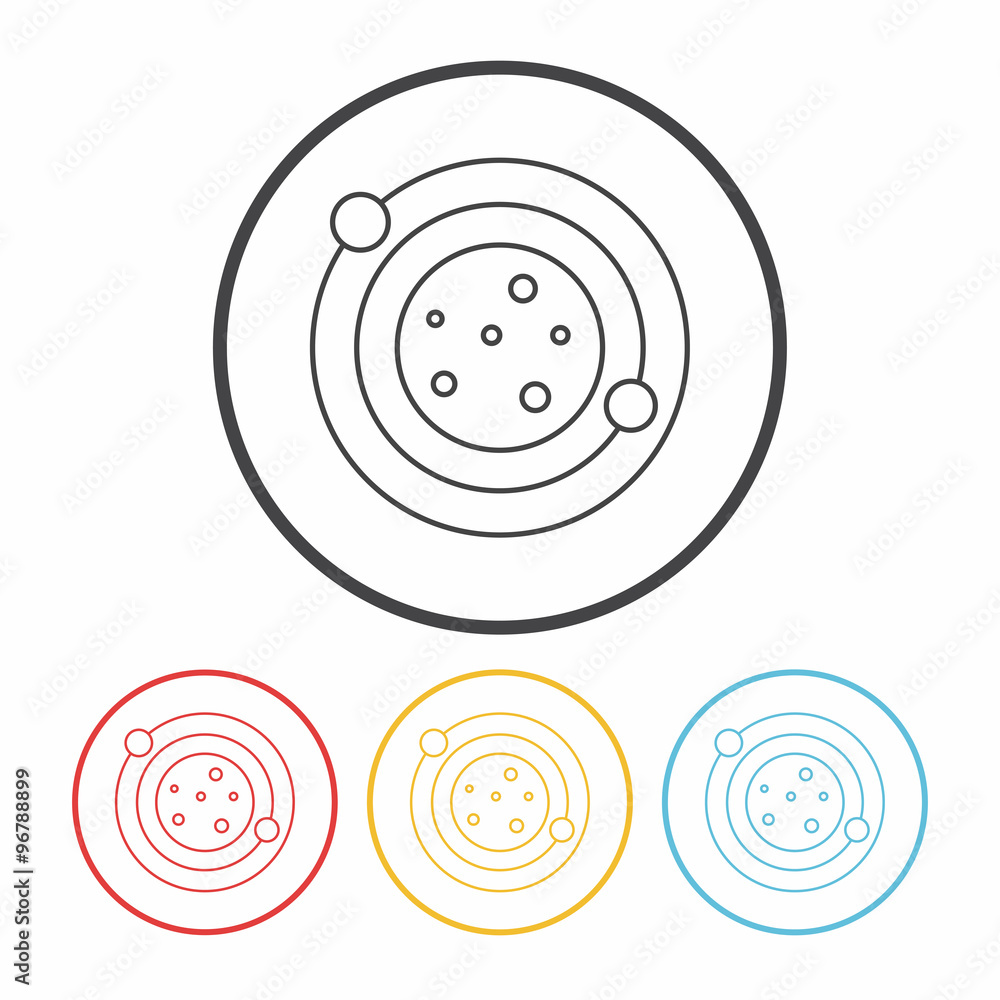 Space planet line icon Space planet line icon