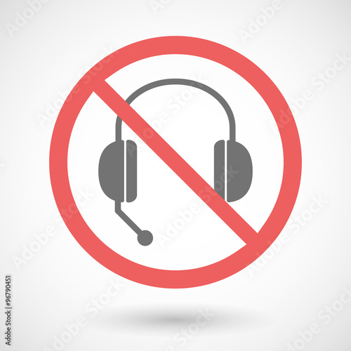 Forbidden vector signal with  a hands free phone device