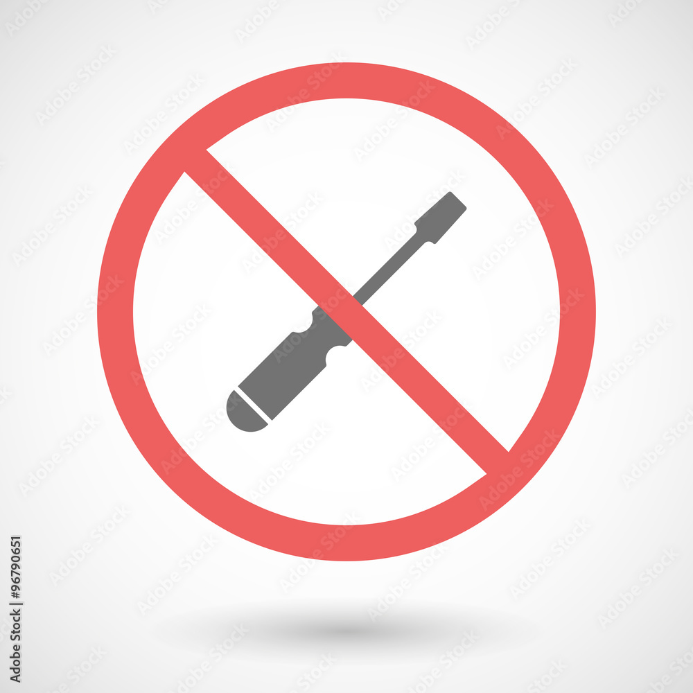 Forbidden vector signal with a screwdriver Forbidden vector signal with a screwdriver