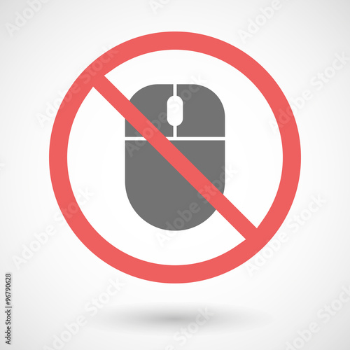 Forbidden vector signal with a wireless mouse