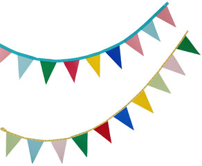 holidays flags on a white