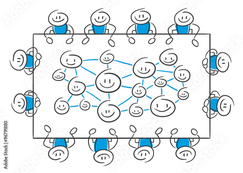 Stick Figure Series Blue