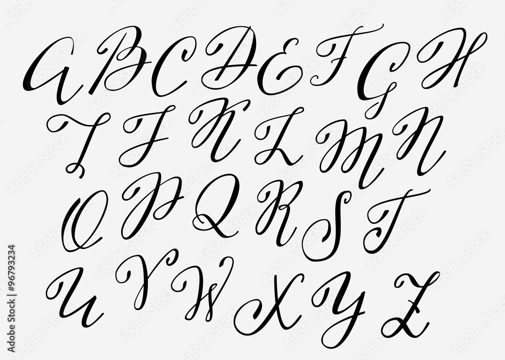 Handwritten calligraphy flourish font Handwritten calligraphy flourish font