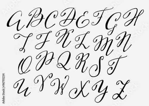 Handwritten calligraphy flourish font