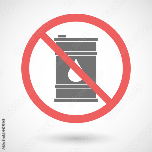 Forbidden vector signal with a barrel of oil