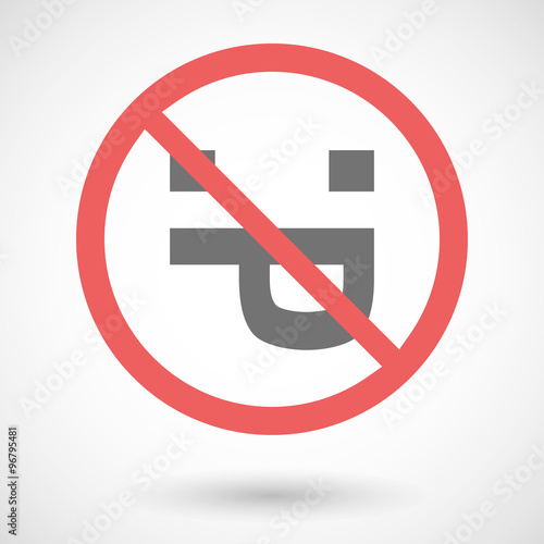 Free Download Forbidden vector signal with a sticking out tongue text face - GFXLoad